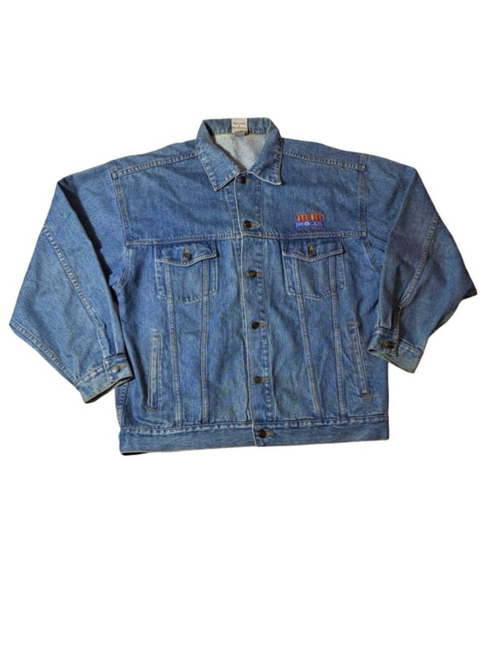 Vintage 90s M&M’s World Las Vegas Four of a Kind Denim Jacket XL Casino